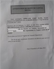 Attestation de dépôt  du capital social